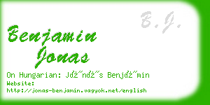 benjamin jonas business card